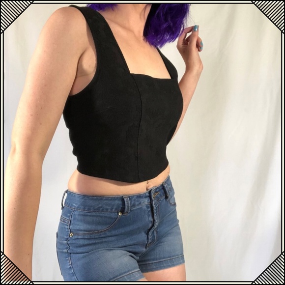 * Pin up Girl * Black summer Crop Top * NEW - Picture 1 of 8